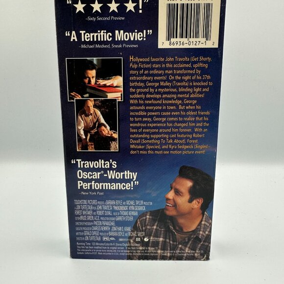 Phenomenon VHS Movie 1996 Starring John Travolta Touchstone Home Video Drama - Picture 2 of 3